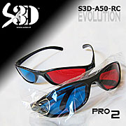 occhiali anaglifici 3d plastica S3D-A50-RC PRO 2 anaglifi rosso ciano cinema scenes stampa personalizzabile